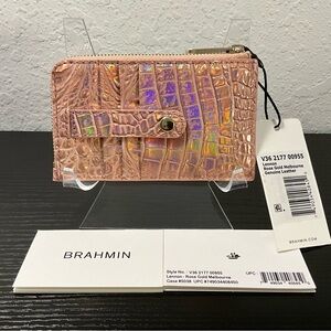 Brahmin Lennon ROSE GOLD MELBOURNE Card Case Coin Wallet ETC. NWT
